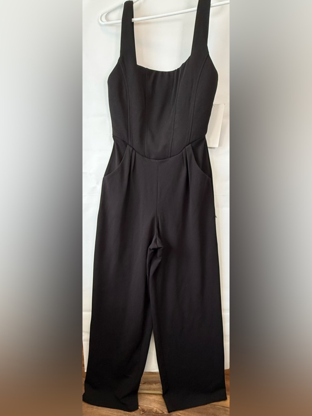 Honey & Rosie Black Wide Leg Jumpsuit Women Medium Sleeveless Dressy Elegant - Picture 2 of 10